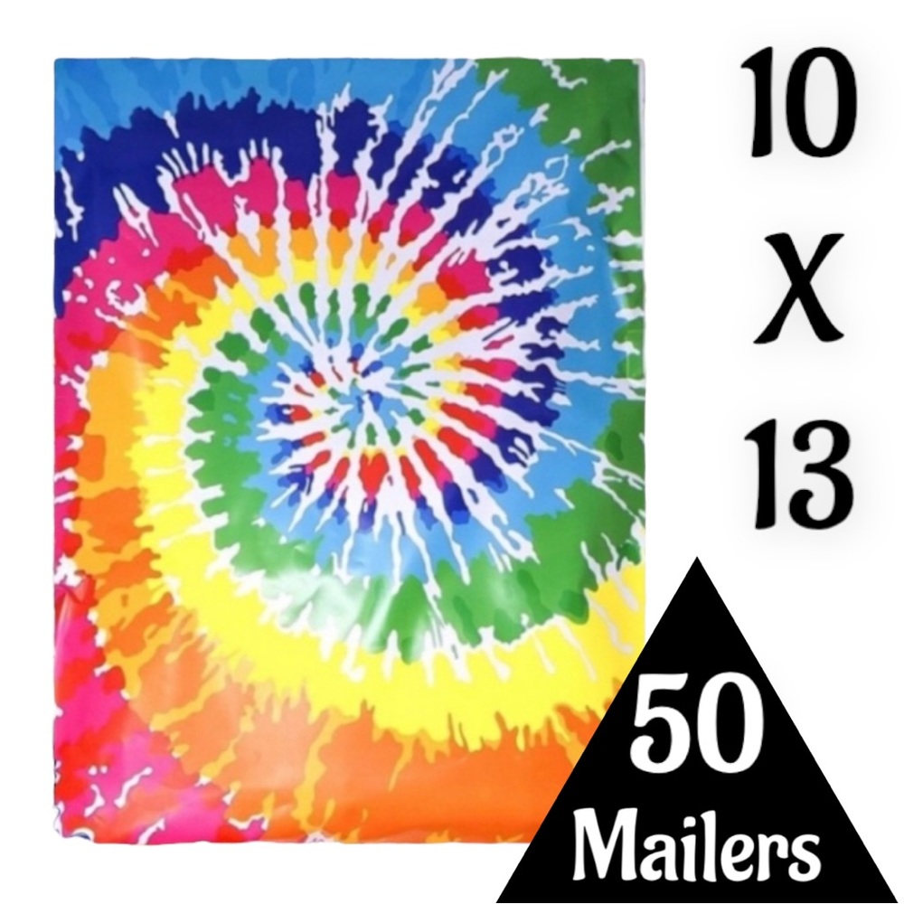 50 10X13 Poly Mailers Tye Dye Shipping Envelopes PRICE IS FIRM - Picture 3 of 10